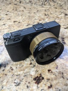 Ricoh GR with 3D printed Filter Adapter