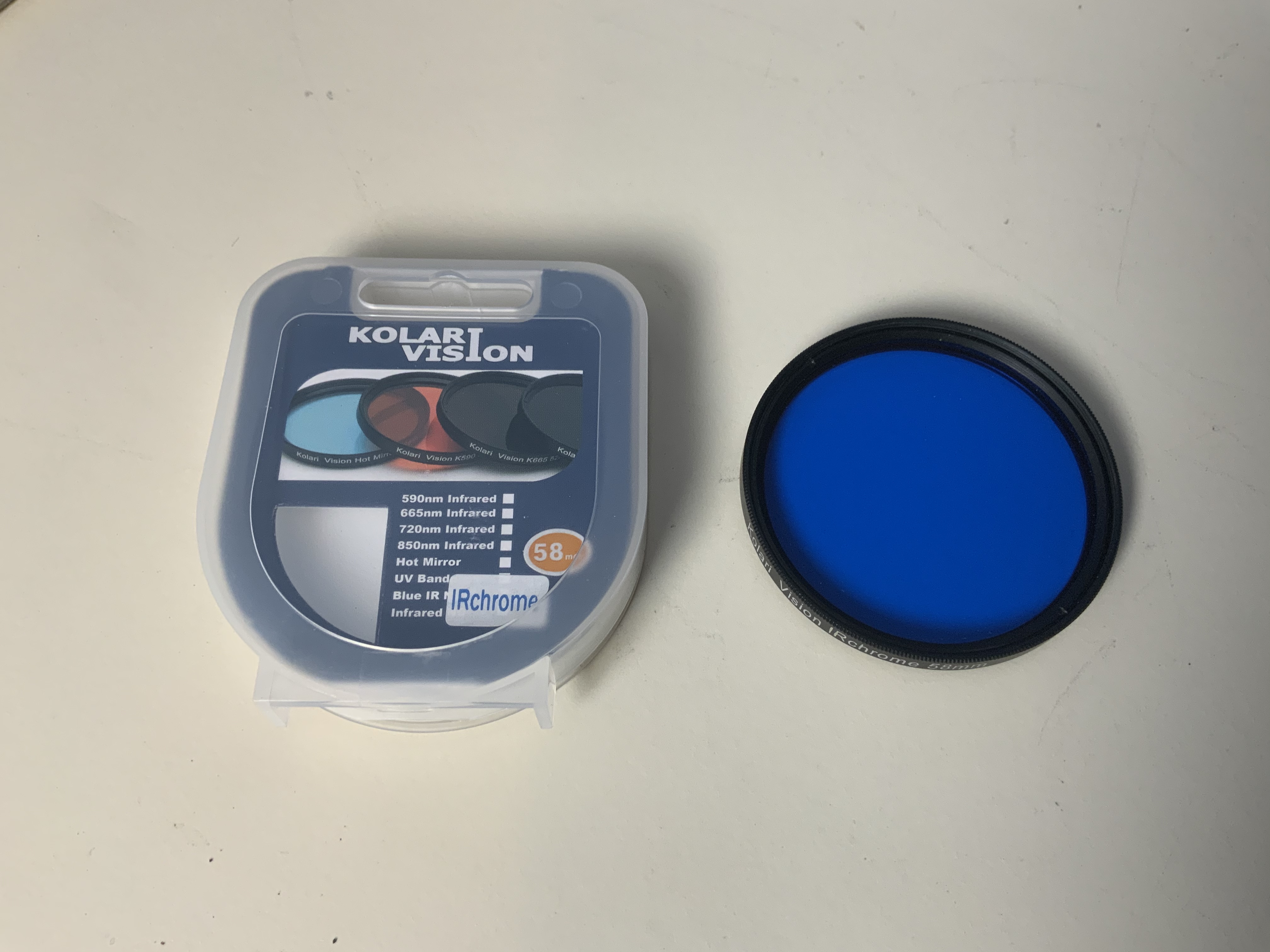 Kolari IR Chrome filter which gives off a blue tint