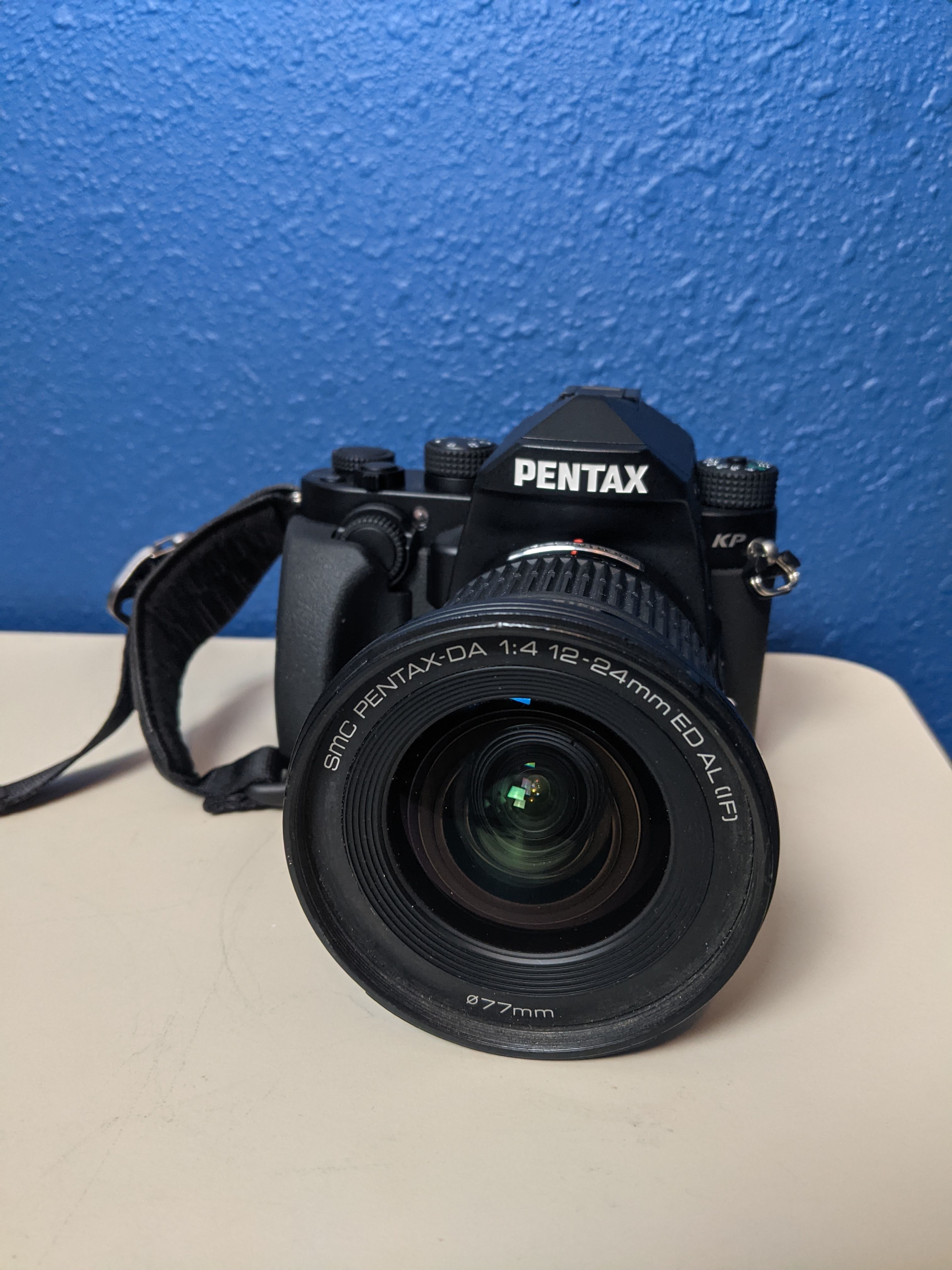 Pentax DA 12-24mm lens mounted on Pentax KP camera