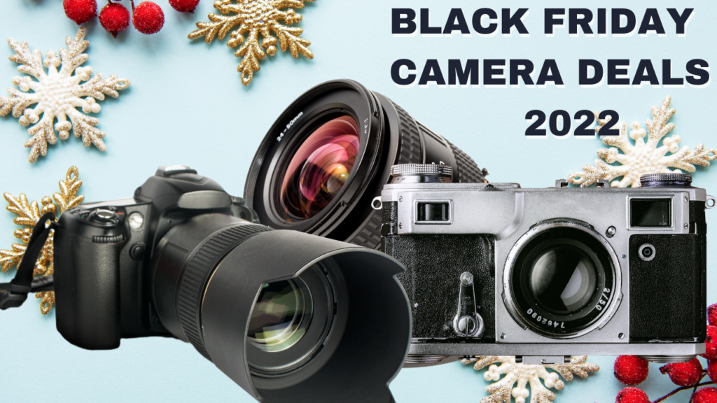 Cameras and lenses and holiday decorations